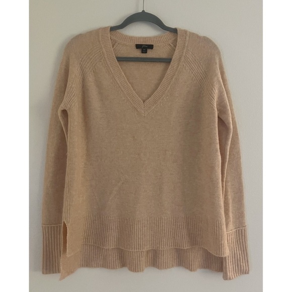 J. Crew Tan Merino Wool Alpaca Blend Cozy Longline Sweater XS - Picture 1 of 9